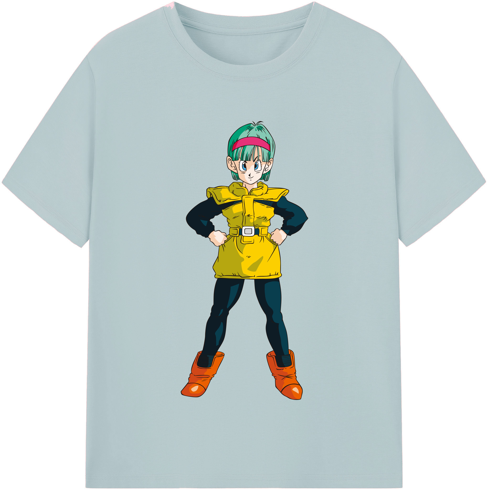 （画像用） ドラゴンボール ブルマ DRAGON BALL Bulma 綿100％半袖Tシャツ（フロントプリント）